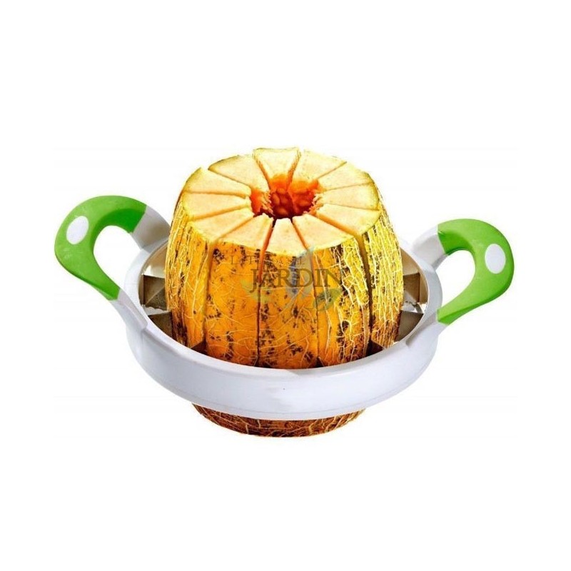 Coupe Melon Pasteque, Protège-Lame, Ø20cm, Acier Inoxydable/Plastique, Jumbo, Coupe pastèque 12 portions