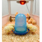 Mangeoire pour poussins 1er âge 1,5 Kg, 19x20cm, bleue