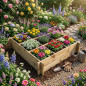 Wooden Urban Garden 104 x 104 x 24 cm, 9 departments