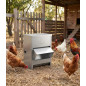 Comedero tolva gallinas 24 kg | Exterior | Visera regulable | Protección lluvia | Tapa abatible