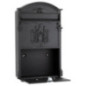 Outdoor Mailbox | Black Aluminum Mailbox with Keys | Residential Wall Mounted Mailbox with Lock 36x26x11 cm
