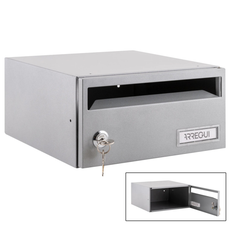 Buzon de Correos Exterior | Buzon Comunidad Horizontal con llaves | Buzon de Pared de Acero con Cerradura 25x24x12 cm
