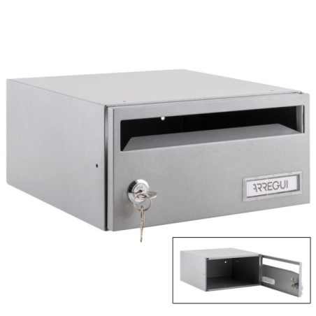 Buzon de Correos Exterior | Buzon Comunidad Horizontal con llaves | Buzon de Pared de Acero con Cerradura 25x24x12 cm