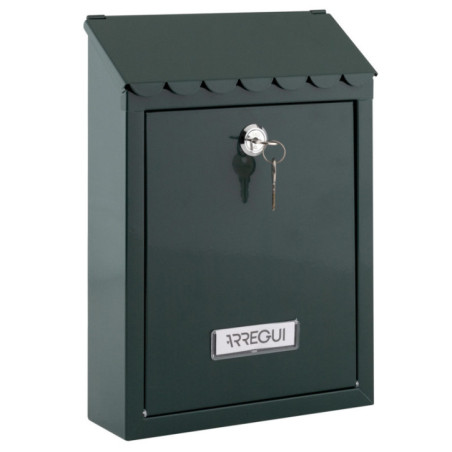 Boîte aux lettres extérieure | Boîte aux lettres en acier vert avec clés | Boîte aux lettres murale pour collectivités avec serr