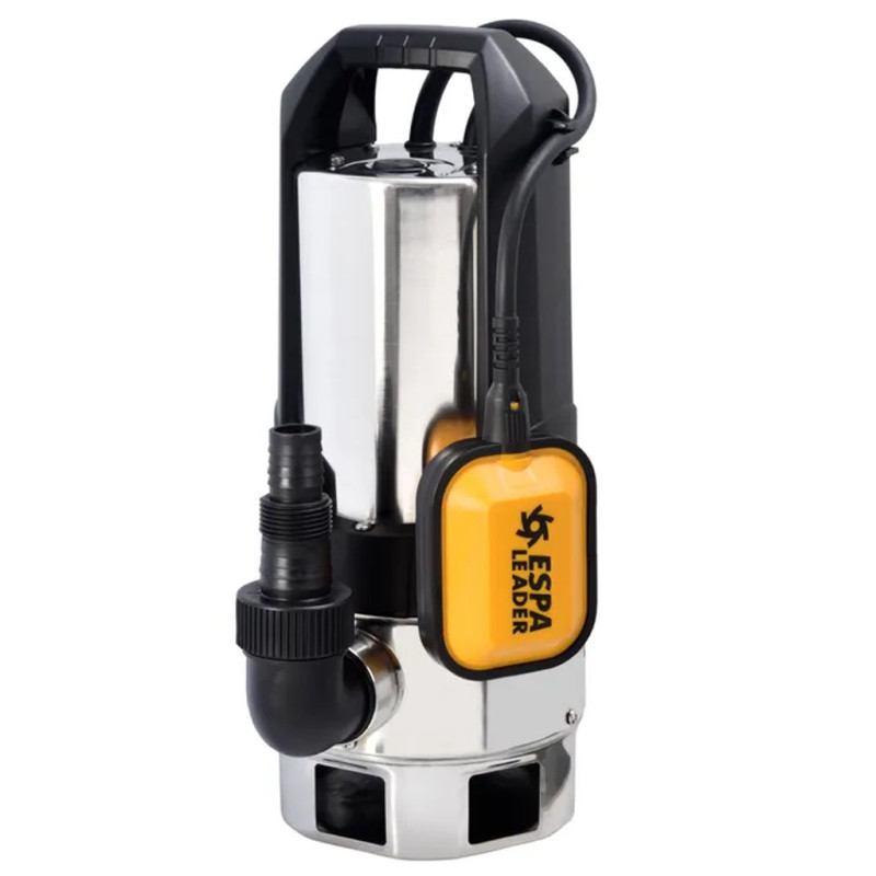 Bomba de esgoto para água suja ESPA 1100W com flutuador | Vazão 18000 l/h | Altura manométrica 8 m | Passagem de sólidos 35 mm |