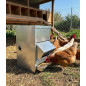 Mangeoire à poulets à trémie d'extérieur avec visière 6 kg, 24x20x30 cm