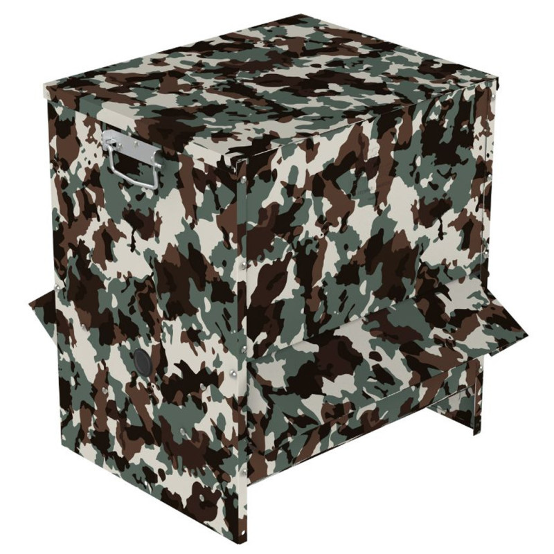 Mangeoire extérieure pour perdrix, camouflage, 40 L, 47 x 38 x 50 cm | Mangeoire extérieure pour oiseaux