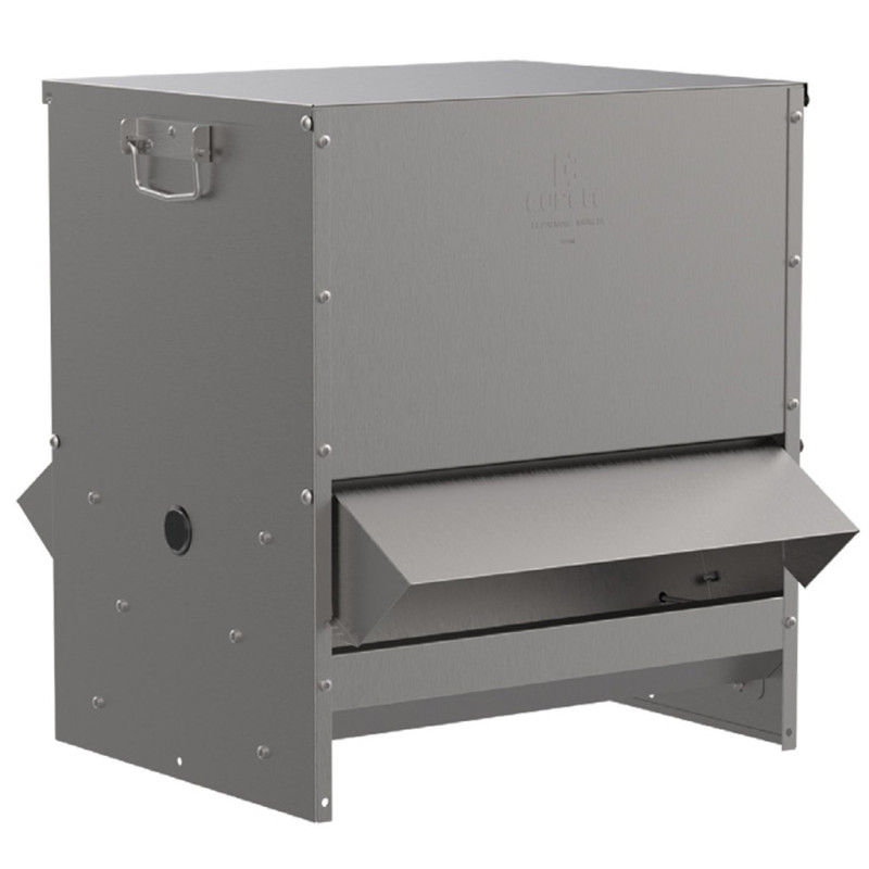 80L Outdoor Hopper Feeder for Poultry and Birds with Visors, 47x38x50 cm | Anti-Waste Hopper for Chickens and Poultry