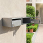 Outdoor Mailbox | Community Mailbox with Keys | Steel Wall Mounted Mailbox with Lock 25x24x12 cm
