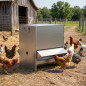 80L Outdoor Hopper Feeder for Poultry and Birds with Visors, 47x38x50 cm | Anti-Waste Hopper for Chickens and Poultry