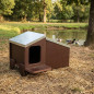 Enten- und Vogelhaus mit Nest 64x44x44 cm | Geflügelunterstand mit Nest im Freien