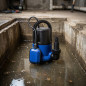 Pompe de puisard pour eaux chargées avec flotteur 550 W | Débit 10 500 l/h, Hauteur de refoulement 7 m | Passage des solides 35