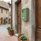 Cassetta postale da esterno | Cassetta postale in plastica laccata verde con chiavi | Cassetta postale classica da parete con se