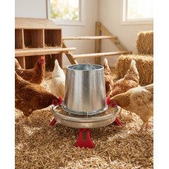 Trémie en métal pour poulets à pattes 20 Kg, 40x53 cm