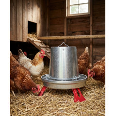 Tolva Metálica gallinas con Patas 5 Kg, 33x32 cm