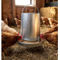 Trémie en métal pour poulets 5 Kg sans pattes, 33x25 cm