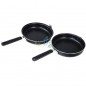 Poêle Double spéciale pour Omelette espagnole et Pancakes Omelettes Crêpes, 24 cm Noir