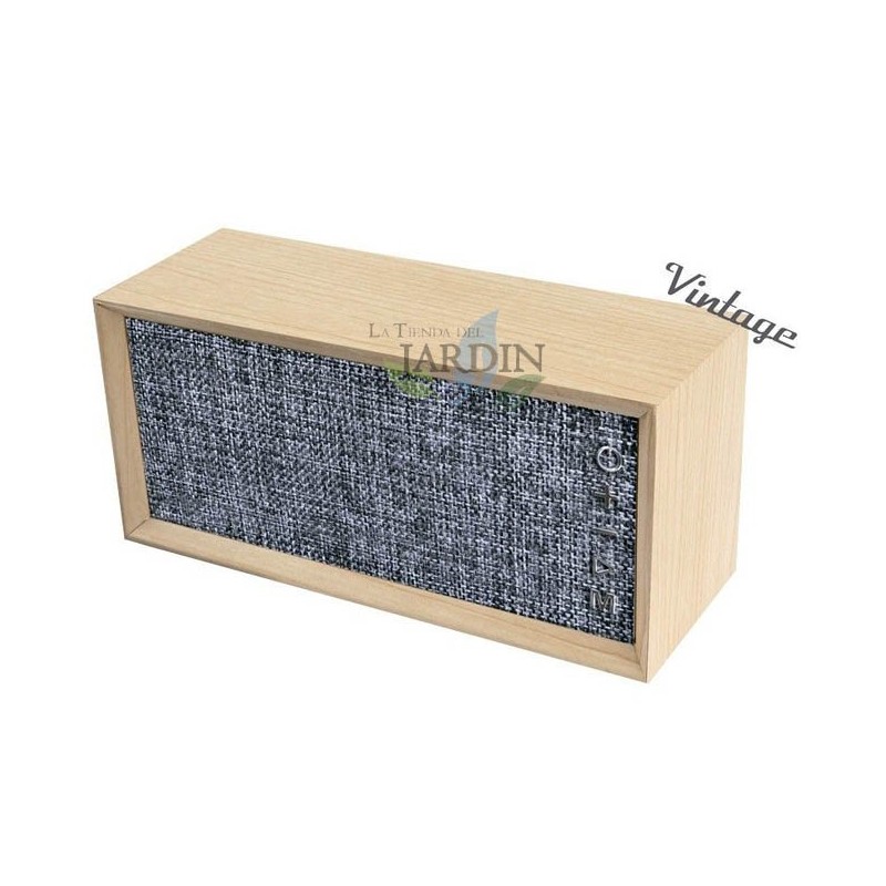 Radio Altavoz Vintage bluetooth panel gris