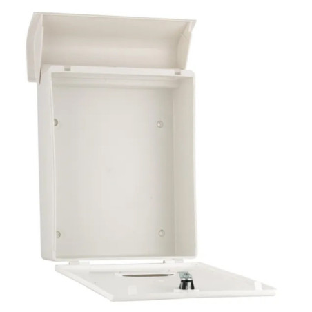 Buzon de Correos Exterior | Buzon de Plastico Blanco Lacado con llaves | Buzon de Pared Clasico con Cerradura 36x27x11 cm