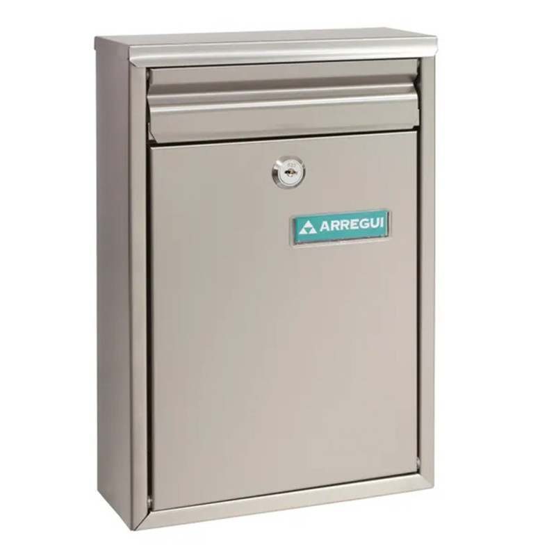 Outdoor Mailbox | Stainless Steel Mailbox with Keys | Wall-Mounted Mailbox for Communities with Lock 36x22x11 cm