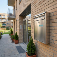 Caixa de Correio Externa | Caixa de Correio em Aço Inoxidável com Chaves | Caixa de Correio de Parede para Comunidades com Fecha