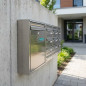 Outdoor Mailbox | Stainless Steel Mailbox with Keys | Wall-Mounted Mailbox for Communities with Lock 36x22x11 cm