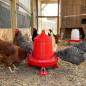 Plastic chicken feeder hopper with legs 8 kg, 37x37x45 cm, red
