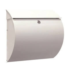 Buzon de Correos Exterior | Buzon de Acero Lacado Blanco con llaves | Buzon de Pared Residencial Moderno