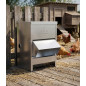 Comedero tolva gallinas 24 kg | Exterior | Visera regulable | Protección lluvia | Tapa abatible