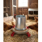 Metal Hopper for chickens with Legs 5 Kg, 33x32 cm