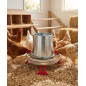 Metal Hopper for chickens with Legs 5 Kg, 33x32 cm