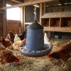 Chicken hopper feeder for hanging 12 kg, 46 x 43 cm
