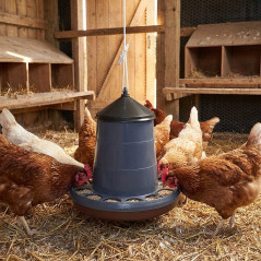 Mangeoire à poulet suspendue 8 Kg, 37x37 cm