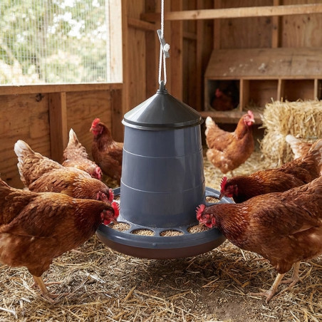 Mangeoire à poulet suspendue 4 Kg, 30x30 cm