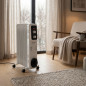 Radiador a óleo Orbegozo RL1000 de 5 elementos, 1000 W, termostato ajustável, branco