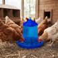 Tolva Comedero para Aves y Gallinas | 12 kg Capacidad | 46x46x50 cm | Plástico Resistente | Color Azul