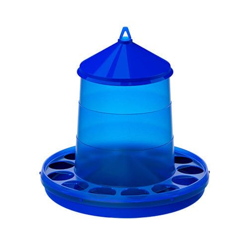Hopper Feeder for Birds and Chickens | 2 kg Capacity | 24x24x29.5 cm | Durable Plastic | Blue