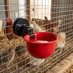 Lot de 4 Abreuvoir automatique basculant pour poules, perdrix, pigeons et cailles pour maille universelle