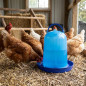 Abreuvoir bleu de 3 litres pour poules. Diamètre 23 cm x Hauteur 22 cm