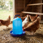 Blue 3 litre chicken drinker. Diameter 23 cm x Height 22 cm. Blue 3 litre chicken drinker. Diameter 23 cm x Height 22 cm.