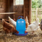 Blue 3 litre chicken drinker. Diameter 23 cm x Height 22 cm. Blue 3 litre chicken drinker. Diameter 23 cm x Height 22 cm.