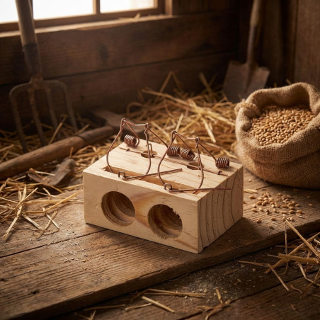 6 x Trappola per topi a 2 fori da 50 mm