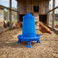 Tramoggia in plastica per polli con gambe 8 Kg, 37x37x45 cm, blu