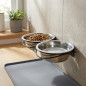 Doppia mangiatoia e abbeveratoio per cani in acciaio inox, 2,80 litri per ciotola, 51x26x8,2 cm