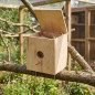 Pack de 2 jaulas de madera | Pájaros | Nido para aves | 25x15x15 cm | Diseño natural resistente y decorativo