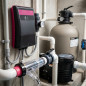 Chlorinateur par électrolyse au sel + Contrôleur de pH + Pompe de Dosage, piscines jusqu'à 50 m3