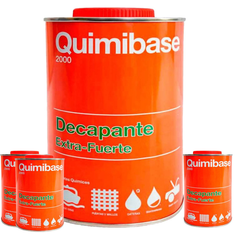 Confezione da 4 flaconi di sverniciatore liquido extra forte da 5 litri | Rimuovi vernice e smalto | Sverniciatore professionale