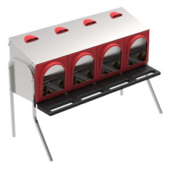 Nistkasten für Hühner im Innenbereich, 4 Abteile, 104 x 47 x 76 cm, mit Beinen, funktional und erhöht