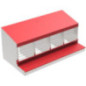 Nido per galline zincato | Nido per galline a 4 scomparti | Ideale per 12-16 galline, 106x49x44 cm