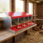 Nichoir galvanisé pour poules | Nichoir à 4 compartiments | Idéal pour 12 à 16 poules, 106 x 49 x 44 cm